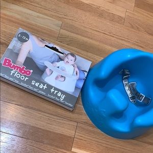 Brand new Bumbo floor seat with tray
